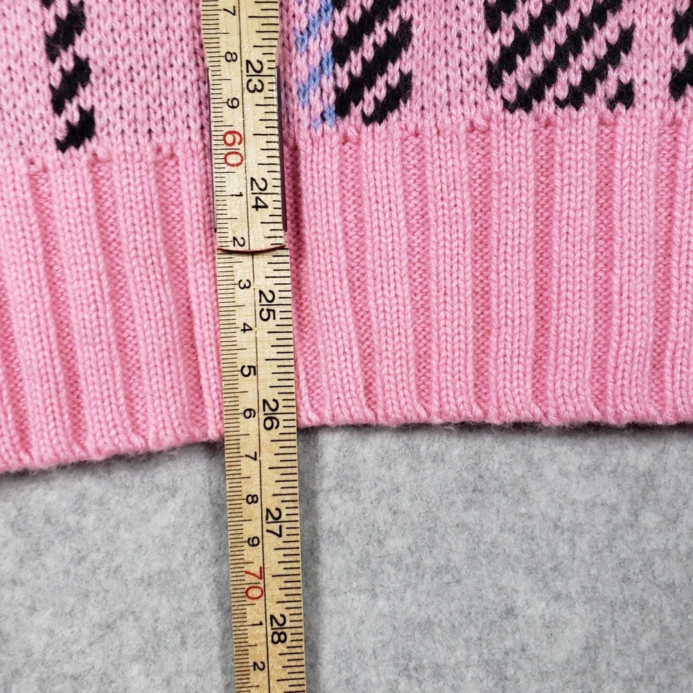 Forever 21 Plaid Cardigan S Pink Black Button Up Sweater Barbiecore Preppy Y2K - Picture 9 of 10